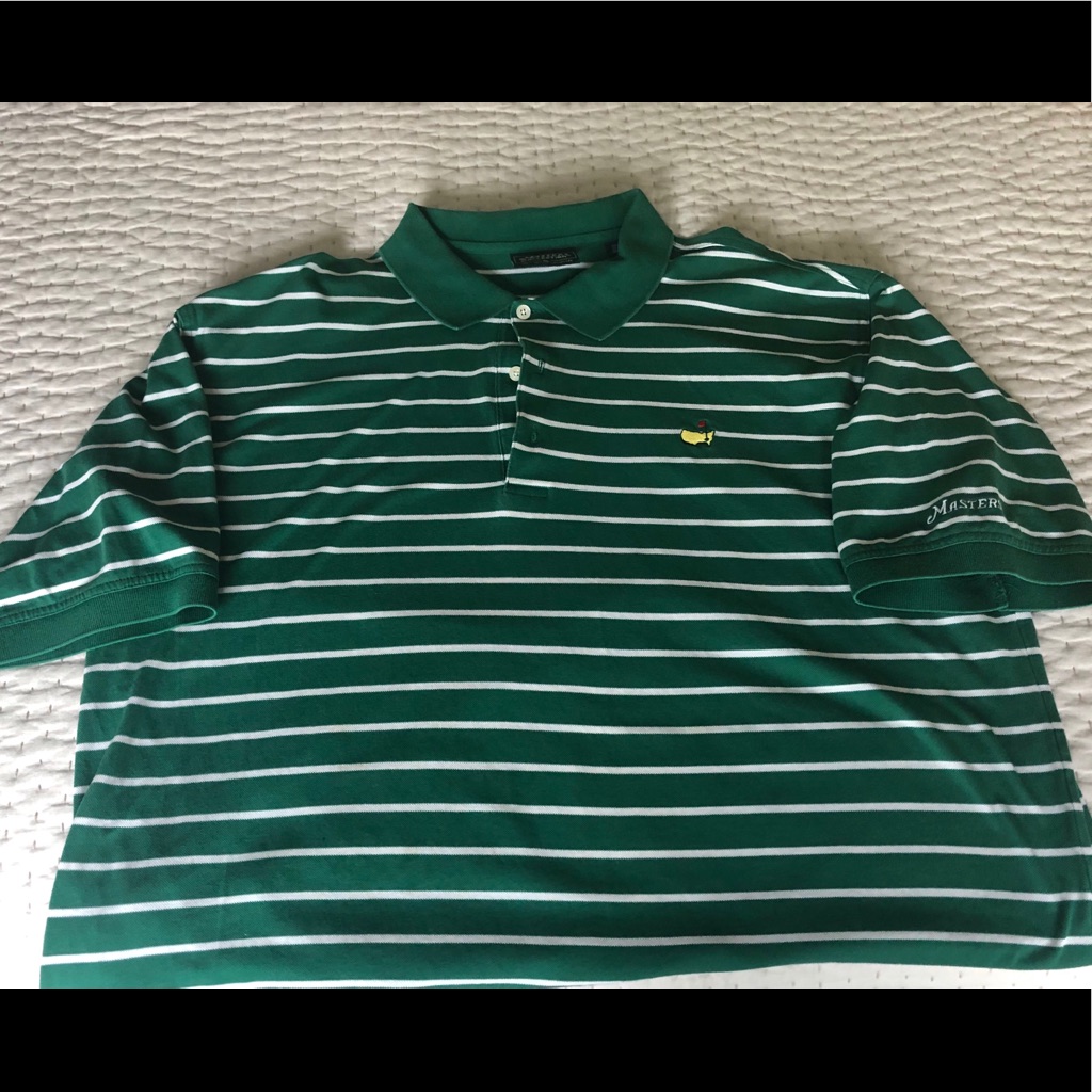 Masters Striped Golf Polo